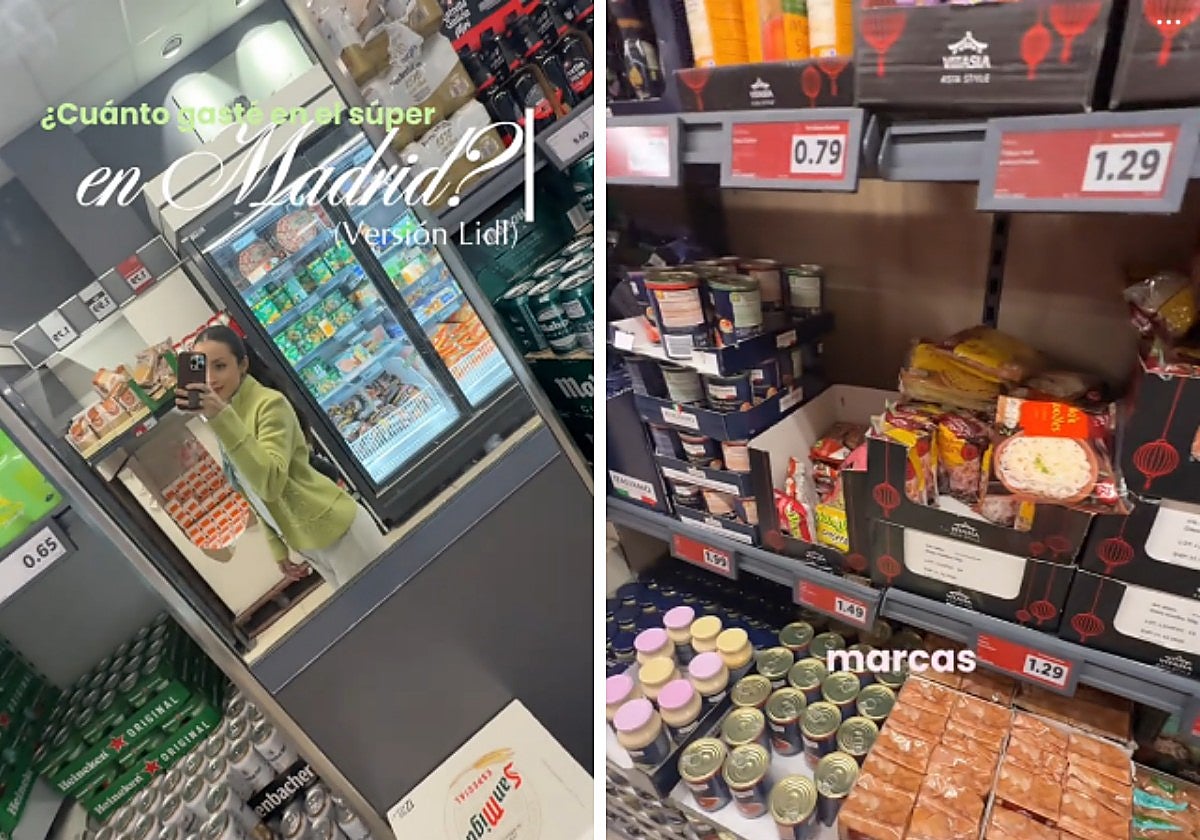 Una mexicana visita un supermercado madrileño
