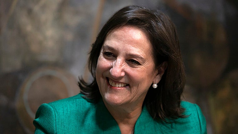 Carmen Arias durante la entrevista con ABC en su despacho