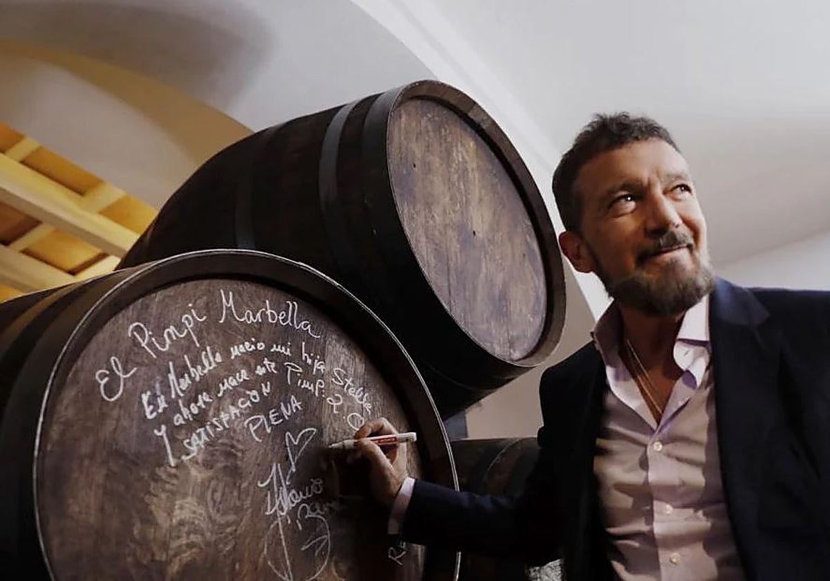 Antonio Banderas, en El Pimpi de Marbella