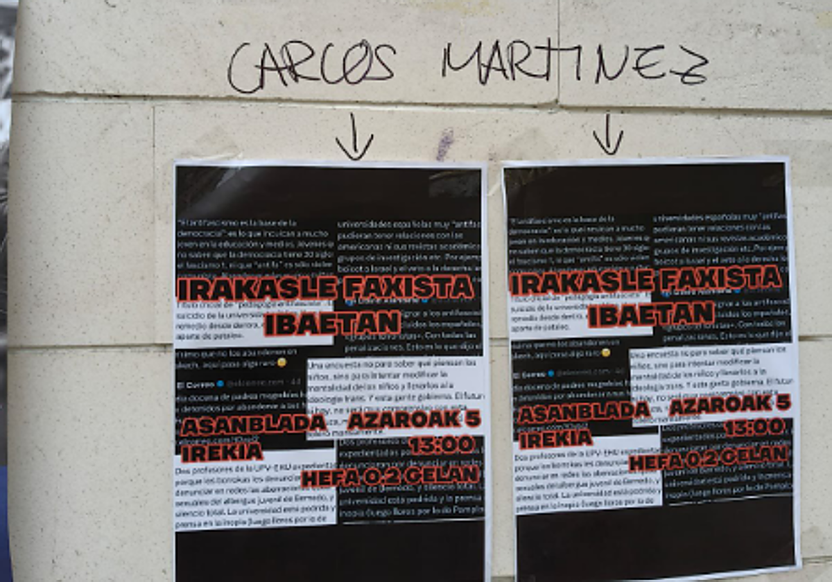 Una de las imágenes adjuntas en la denuncia del profesor en su cuenta de X