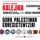 Los ultras abertzales piden la «desaparición de Israel» en el Euskadi-Palestina