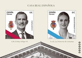 Correos emite dos sellos con la imagen de Felipe VI y la Princesa Leonor en homenaje a la monarquía parlamentaria