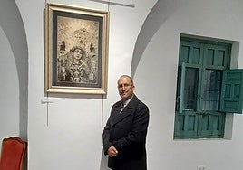 La pintura a la aguja de José Manuel Ayllón en la que laten las devociones, reunida en una exposición en Córdoba