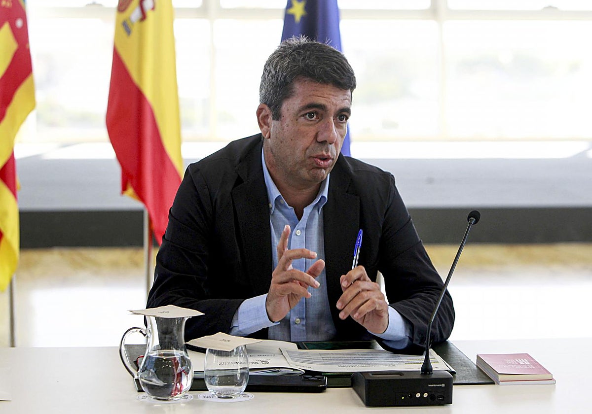 Imagen del presidente en funciones de la Generalitat Valenciana, Carlos Mazón