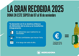 Mercadona se suma un año más a la Gran Recogida de Alimentos de Fesbal
