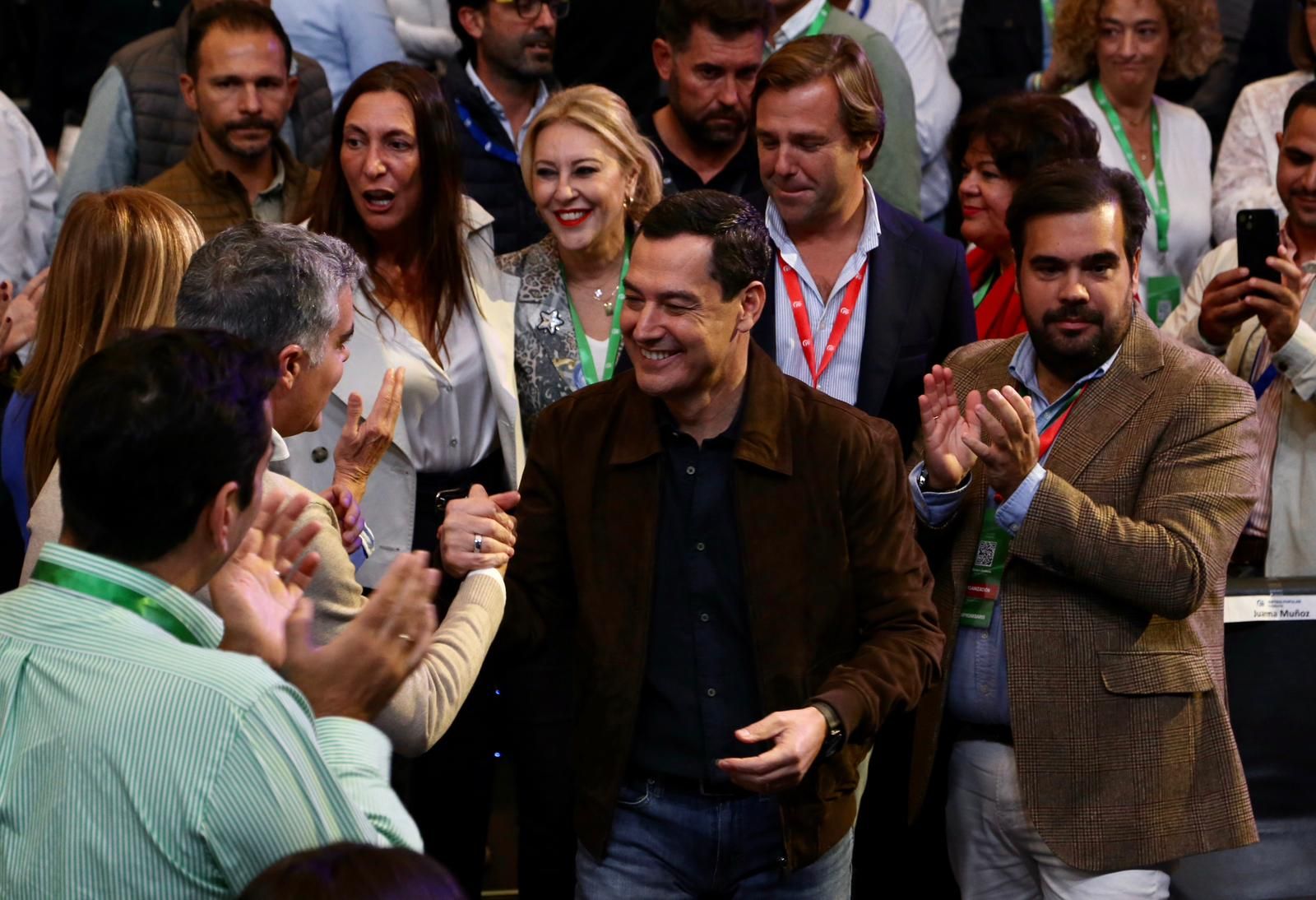 Congreso autonómico del PP de Andalucía: Juanma Moreno, reelegido presidente del PP-A con el 99,95% de los votos
