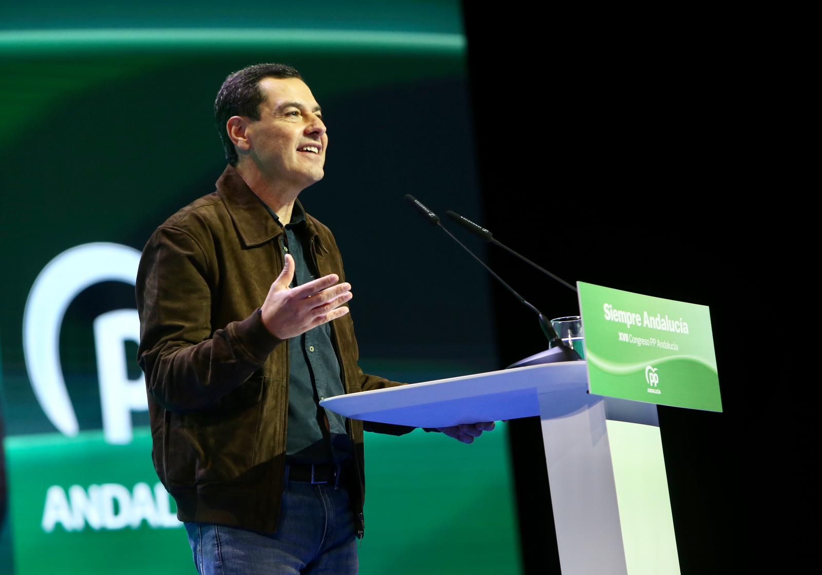 Congreso autonómico del PP de Andalucía: Juanma Moreno, reelegido presidente del PP-A con el 99,95% de los votos