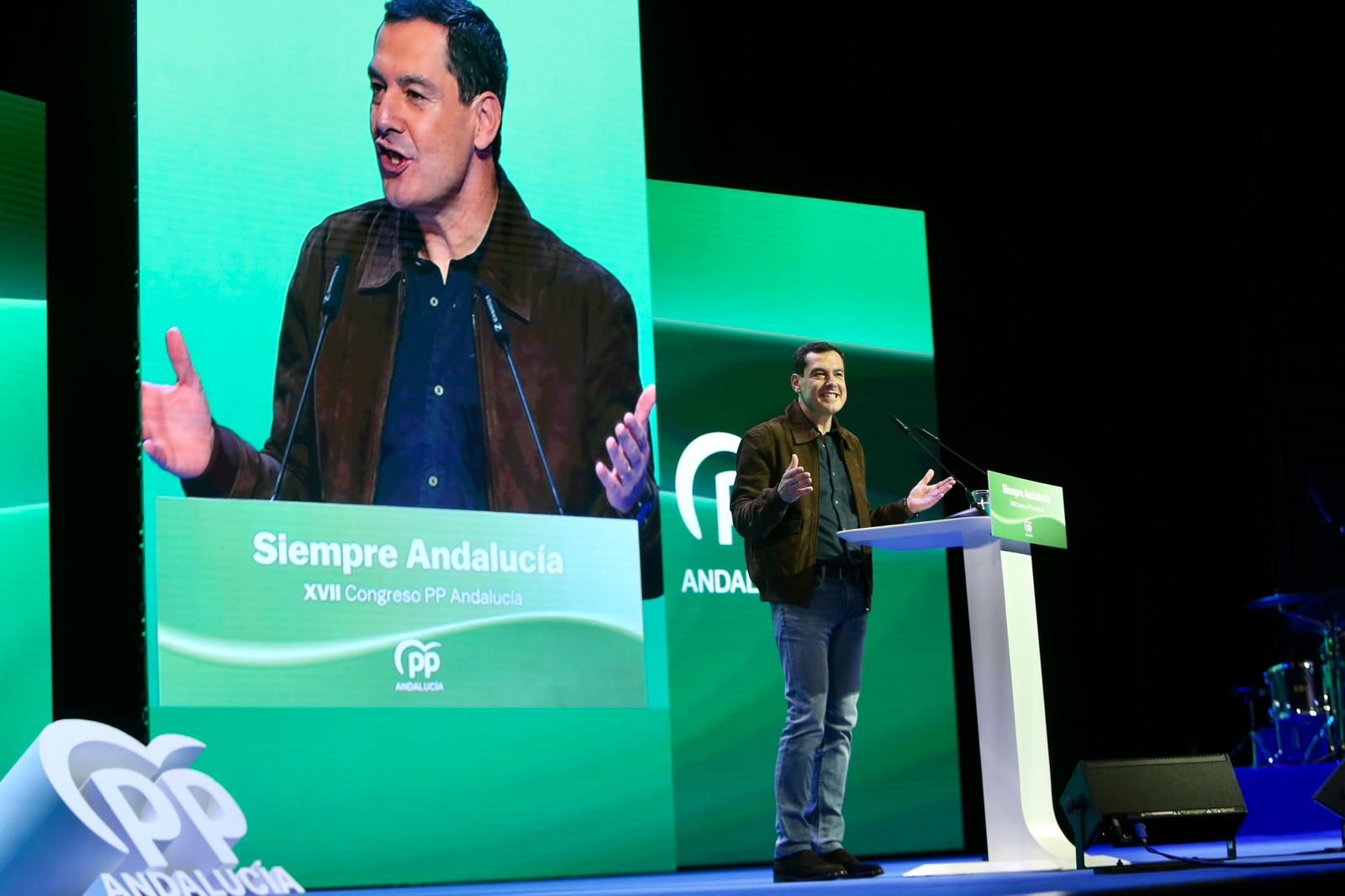 Congreso autonómico del PP de Andalucía: Juanma Moreno, reelegido presidente del PP-A con el 99,95% de los votos
