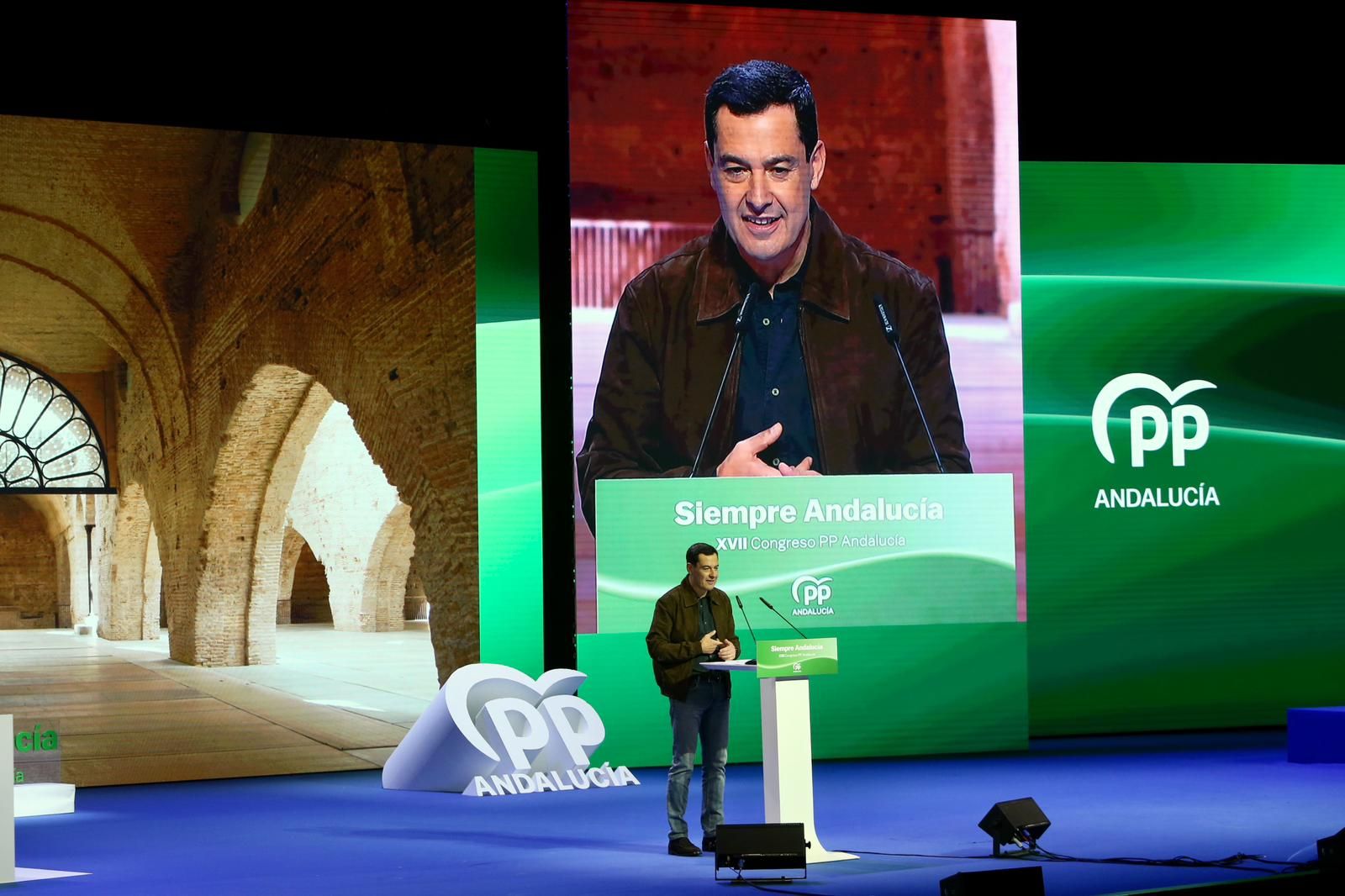 Congreso autonómico del PP de Andalucía: Juanma Moreno, reelegido presidente del PP-A con el 99,95% de los votos