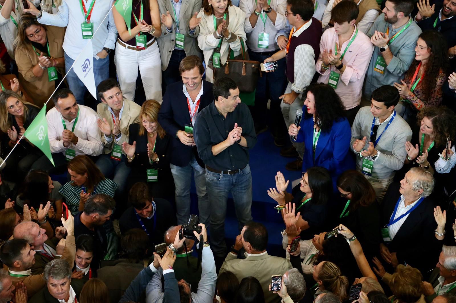 Congreso autonómico del PP de Andalucía: Juanma Moreno, reelegido presidente del PP-A con el 99,95% de los votos