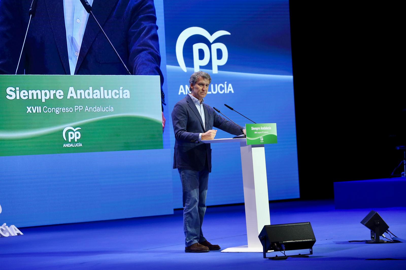 Clausura del XVII congreso del PP andaluz este domingo en Fibes