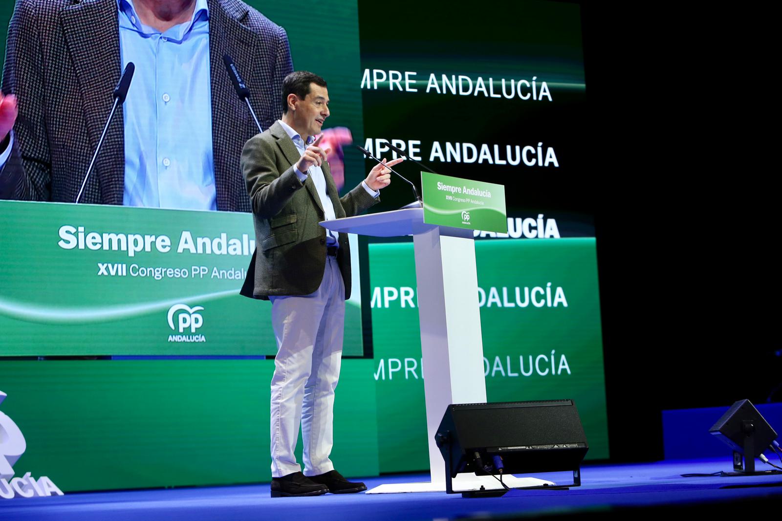 Clausura del XVII congreso del PP andaluz este domingo en Fibes