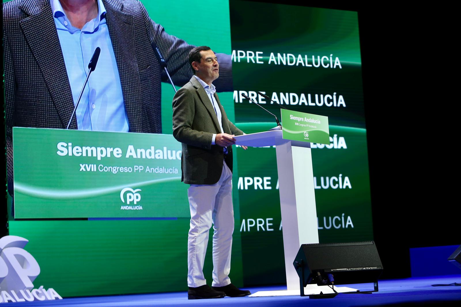 Clausura del XVII congreso del PP andaluz este domingo en Fibes