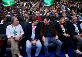 Elías Bendodo, Antonio Repullo, Juanma Moreno, Pilar Miranda y José Luis Sanz