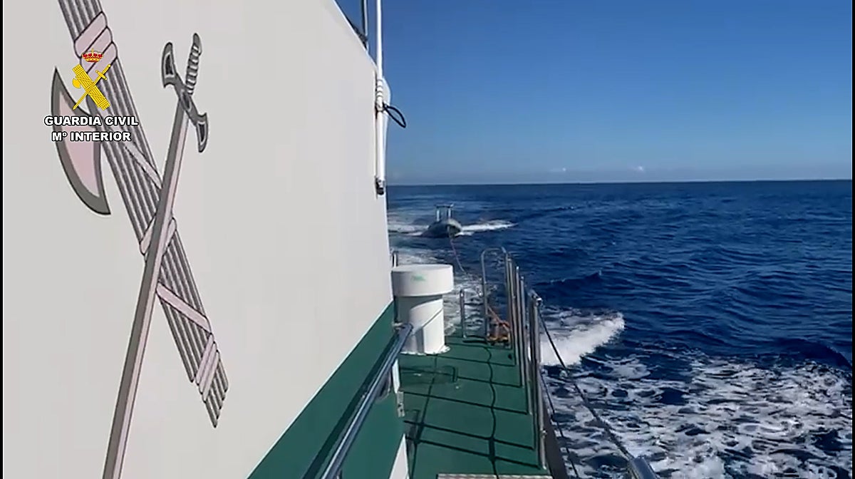 Imagen de la narcolancha intervenida en Jávea con 4.200 kilos de hachís
