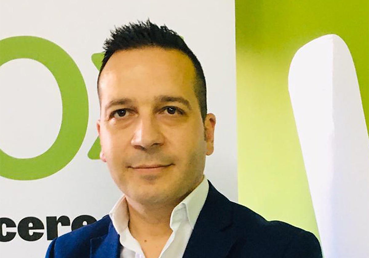 El candidato a las elecciones de Extremadura por Vox, Óscar Fernández Calle