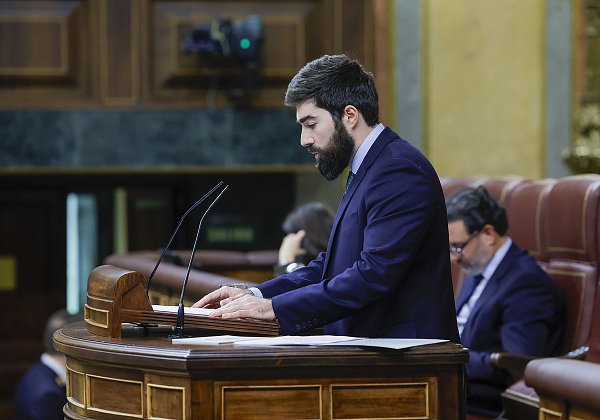 Manuel Mariscal, diputado de Vox, en el Congreso de los Diputados