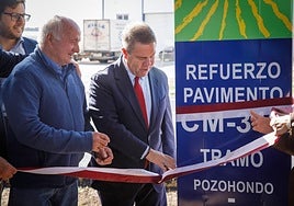 Inaugurada la mejora de 15 kilómetros en la carretera CM-313, entre Pozohondo y Tobarra