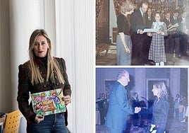 Marina Couñago, natural de Vigo, en la actualidad. Al lado, en Audiencia Real como alumna ganadora en 1985 y como profesora ganadora en 2004