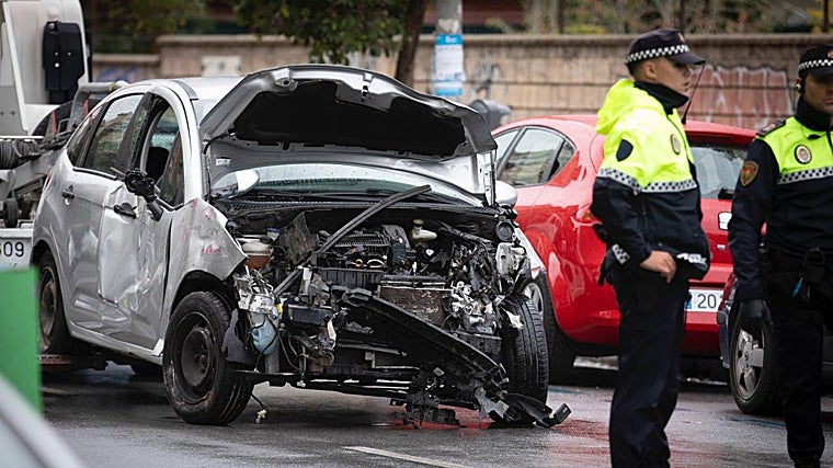 Así ha quedado el coche más perjudicado