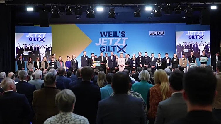 Merz pronuncia un discurso en el congreso de la CDU en el estado federado de Renania-Palatinado