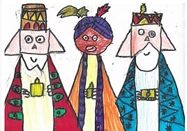 Reyes cargados de regalos, ángeles sonrientes y renos iluminarán Madrid a partir de los dibujos de los niños