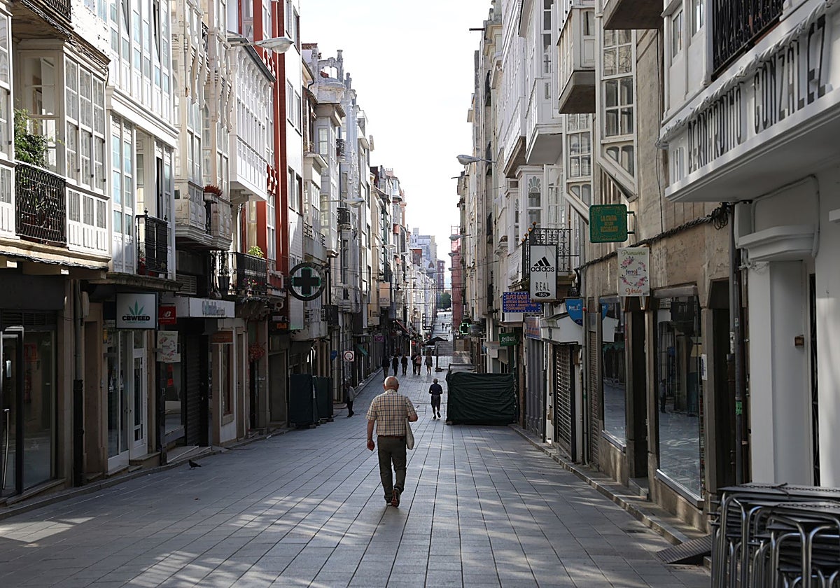 Imagen de archivo de otra calle del centro de Ferrol