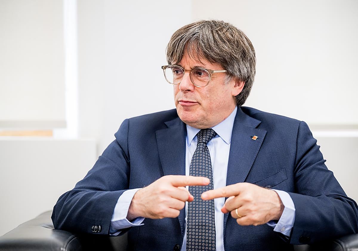 El ex president de la Generalitat Catalana, Carles Puigdemont, en Bruselas (Bélgica)