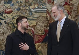 El Rey recibe a Zelenski en Zarzuela