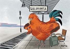 Cascajares reinventa su subasta de capones por la gripe aviar y sustituye aves por caricaturas