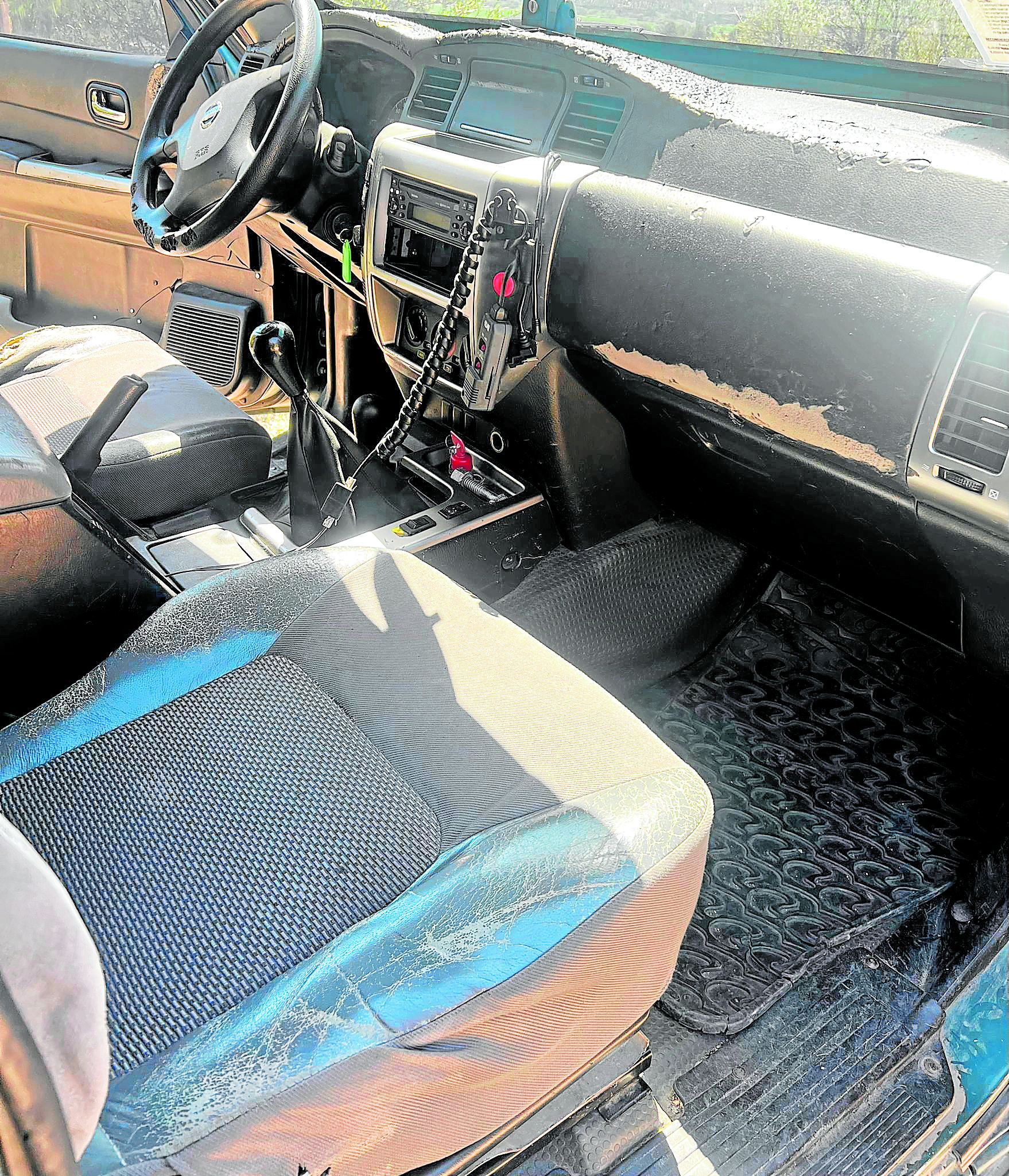 El estado en que se encuentran los coches cedidos a esta unidad de la Guardia Civil para trabajar