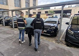 El `Pipo`Chavarría durante su detención en Málaga