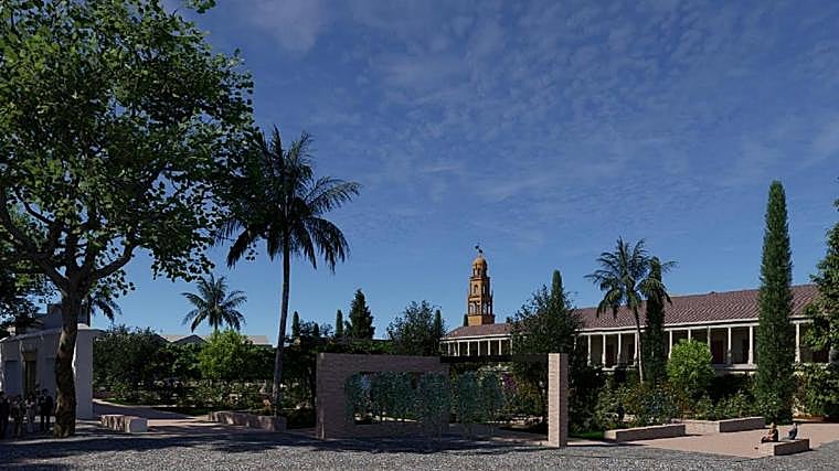 Infográfico da imagem que terá o Jardim dos Santos Mártires