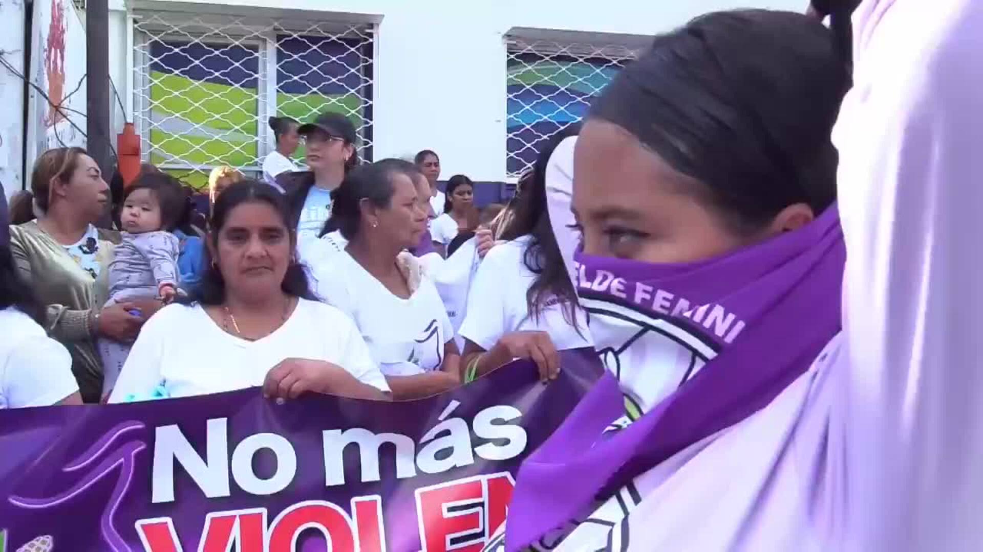 Cientos de hondureñas marchan en Tegucigalpa en el Día de la Eliminación de la Violencia contra la Mujer