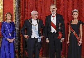 La cena de gala entre los Reyes y el presidente de la República Federal de Alemania, en imágenes