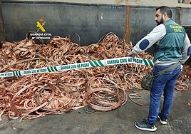 Cinco trabajadores roban más de 1.100 kilos de cobre de las obras ferroviarias de acceso a Valencia