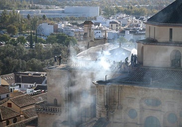 Simulacro de incendio en la Mezquita: fuego en el cimborrio, a 50 metros de altura y con un herido