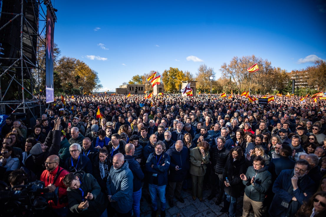 La manifestación del PP en Madrid contra el Gobierno de Pedro Sánchez ...