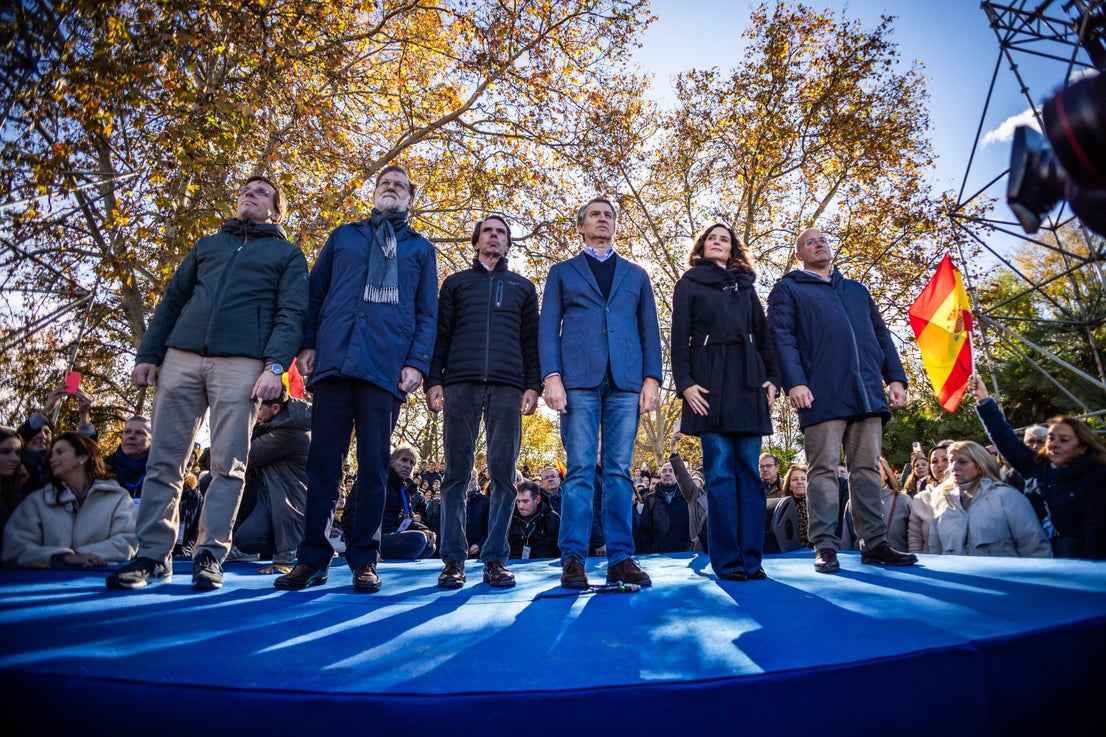 La manifestación del PP en Madrid contra el Gobierno de Pedro Sánchez ...