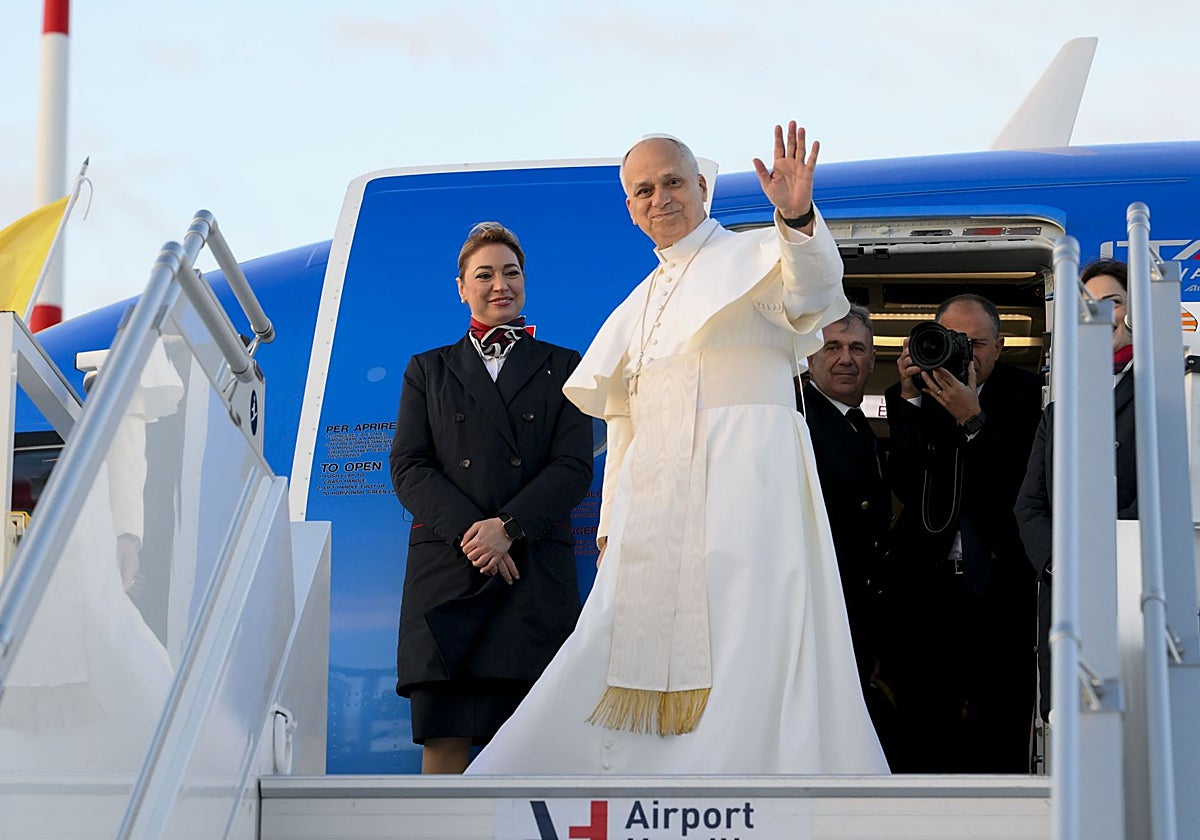 León XIV el pasado noviembre cuando emprendió su viaje a Turquía