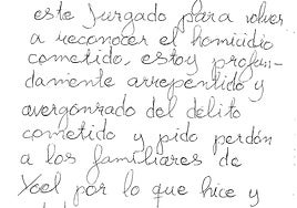 La confesión manuscrita del crimen de un joven en La Coruña: «Estoy profundamente arrepentido y avergonzado»