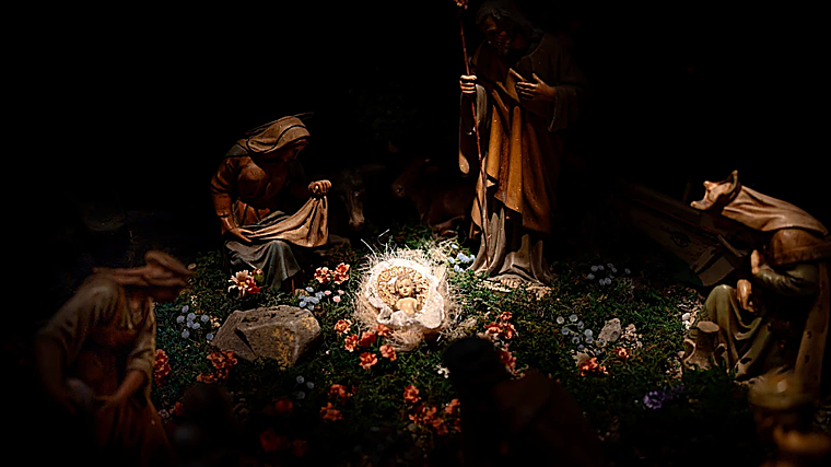 Imagen del belén del Ayuntamiento de Málaga