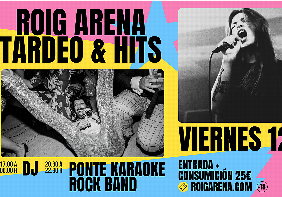 Cartel de la tarde musical en el Roig Arena de Valencia