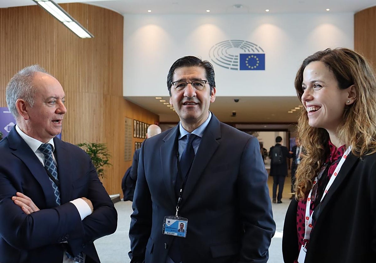 José Manuel Caballero, en el centro, este viernes en en la Comisión de Cambio Climático y Energía