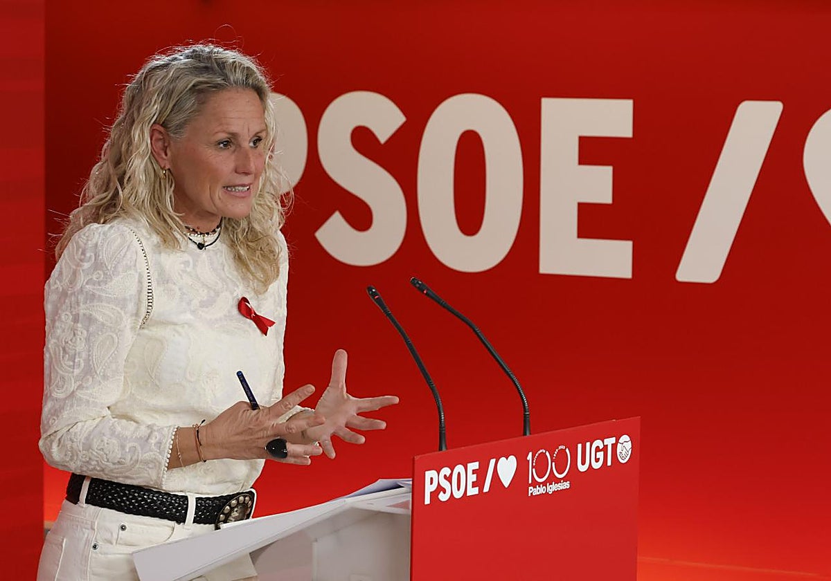 Montse Mínguez es la portavoz de la Ejecutiva Federal del PSOE