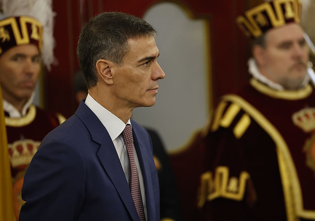 El presidente del Gobierno, Pedro Sánchez, en el Congreso