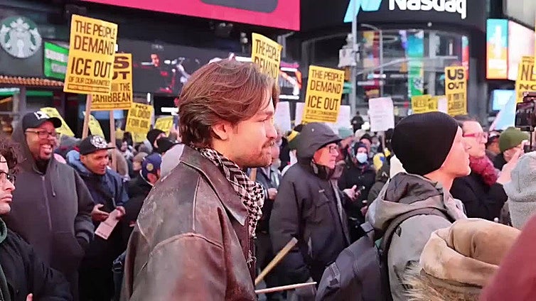 Movilización en Nueva York "por la paz y la libertad" en Venezuela