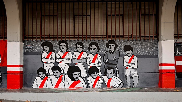 La celebración del &#039;Tamudazo&#039; decora el estadio del Rayo en Vallecas