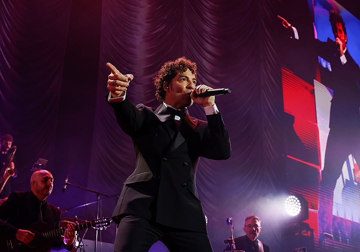 David Bisbal, durante su concierto en el Roig Arena de Valencia