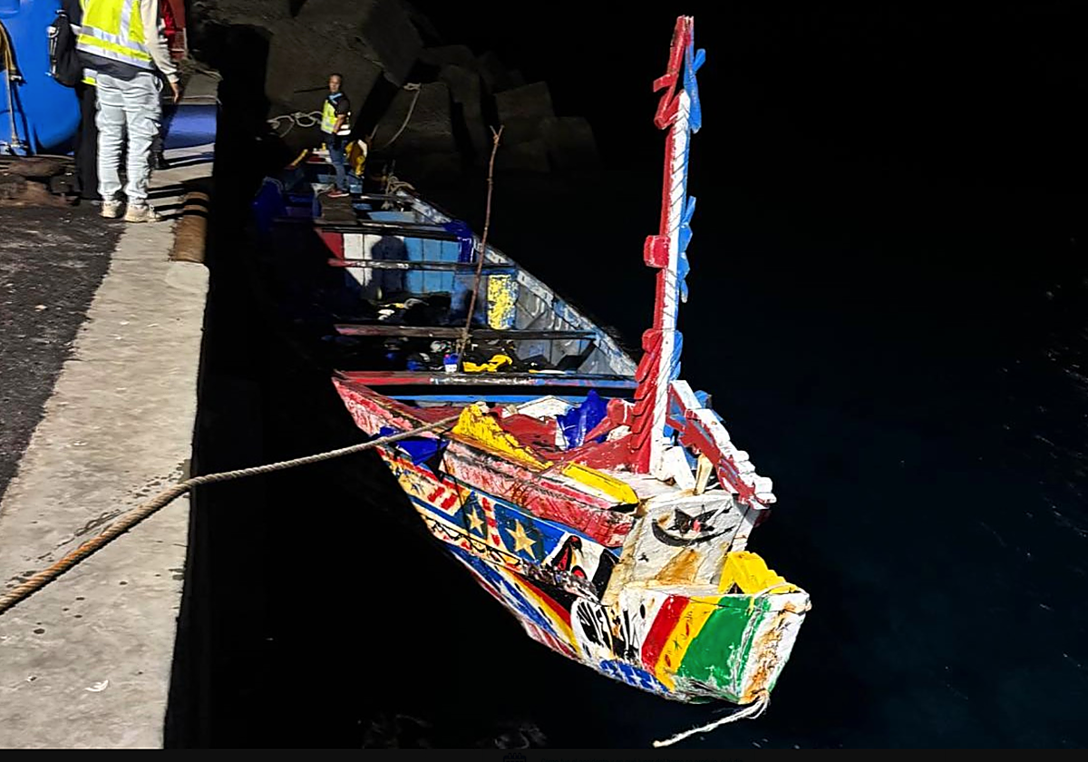 Cayuco escoltado el pasado 29 de noviembre